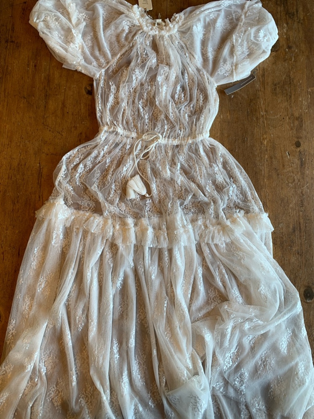 Anthropologie Let Me Be  Ivory Lace Maxi Dress - Picture 10 of 16